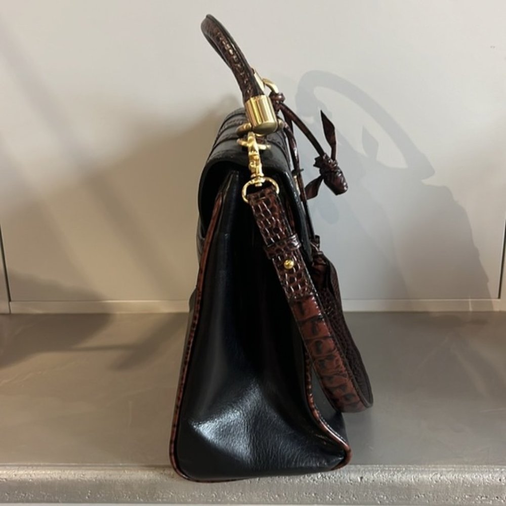 Brahmin Julia Rose Black Lady Tuscan Handbag